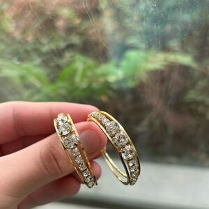Large Studded Hoop Earrings